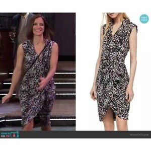 All saints cancity leofall leopard print wrap dress size 8